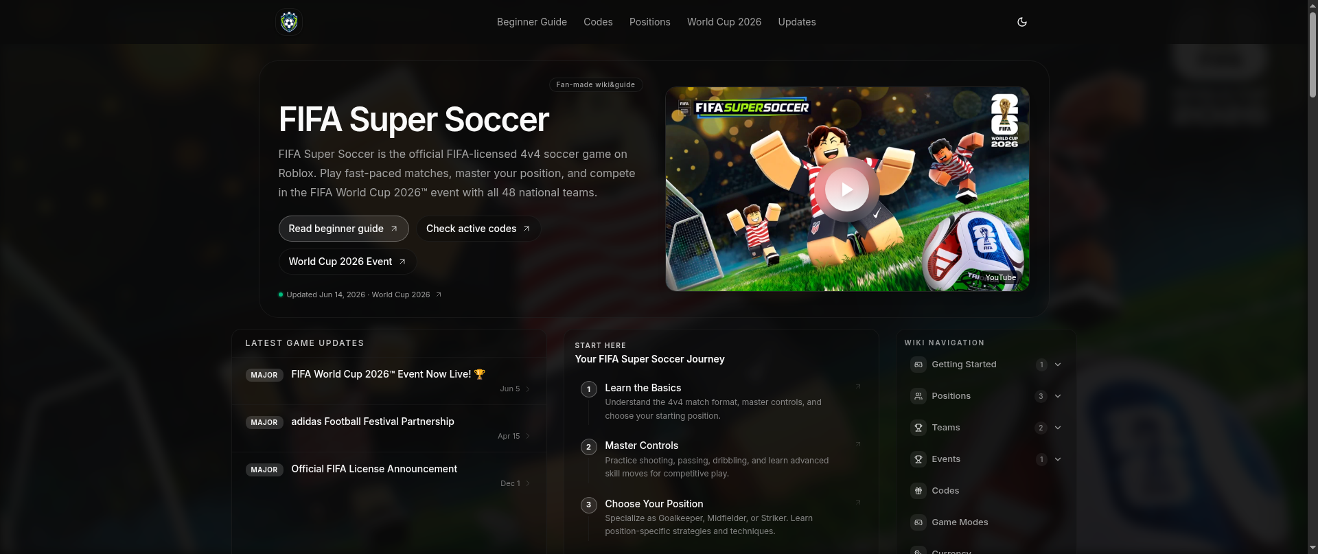 Screenshot of fifasupersoccer.com