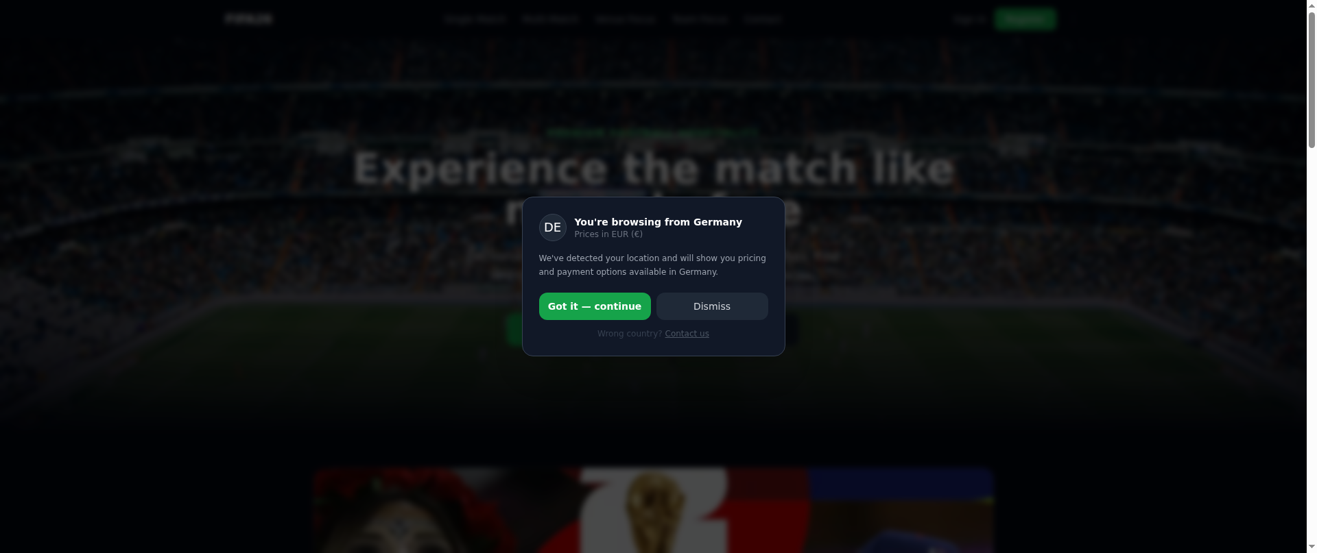 Screenshot of fifa26ticketshospitality.com