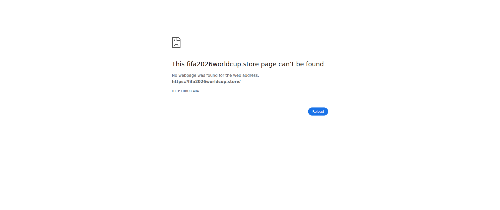 Screenshot of fifa2026worldcup.store