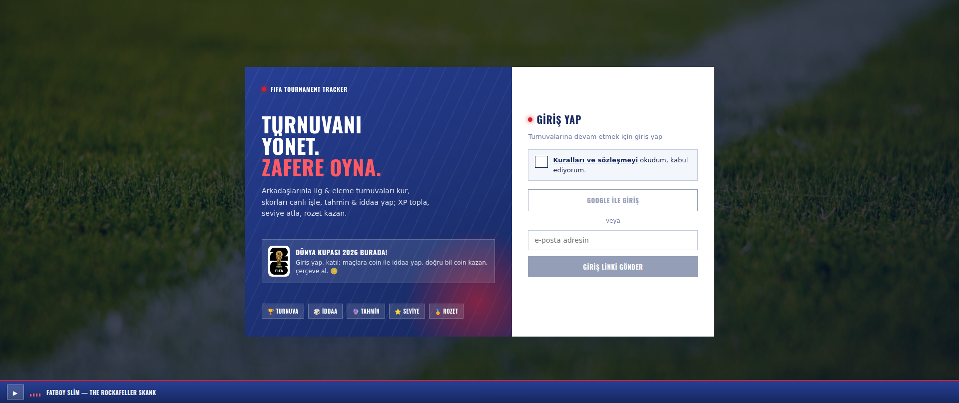 Screenshot of fifatournamenttracker.com