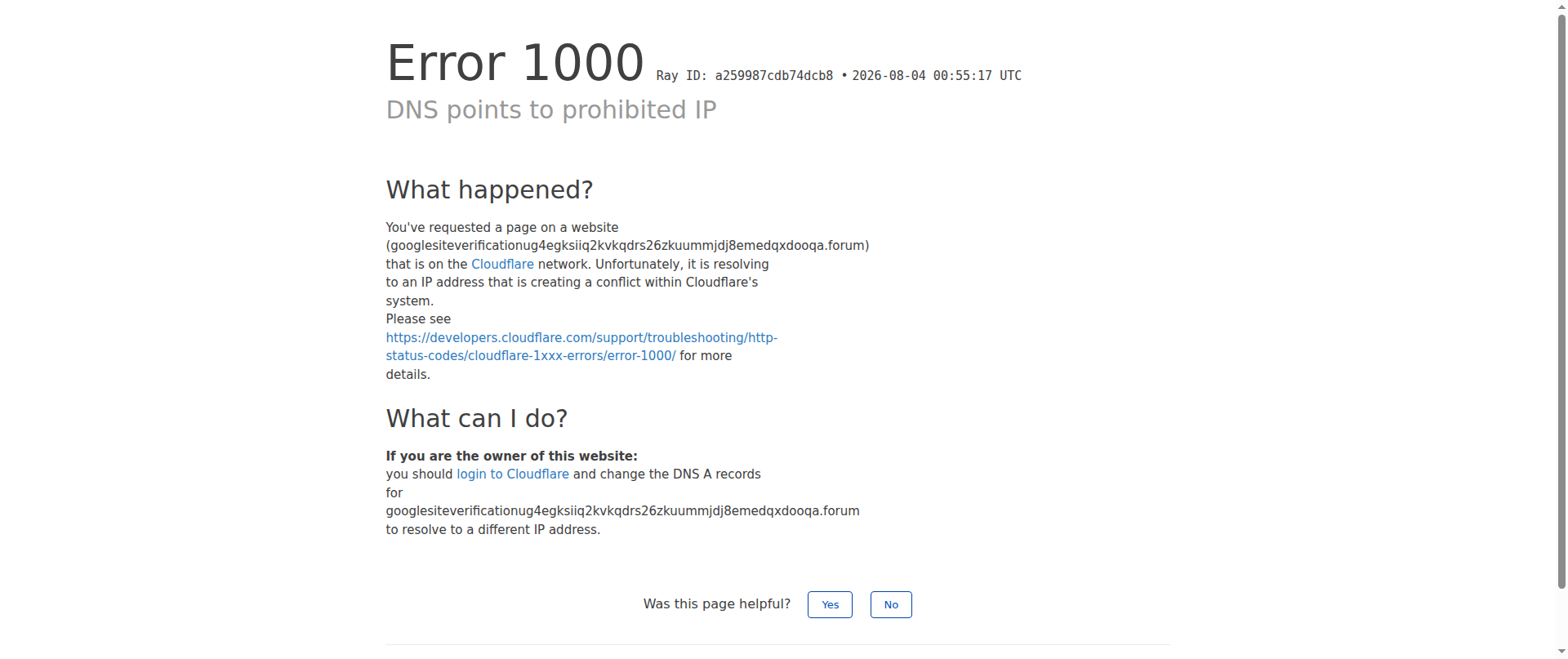 Screenshot of googlesiteverificationug4egksiiq2kvkqdrs26zkuummjdj8emedqxdooqa.forum