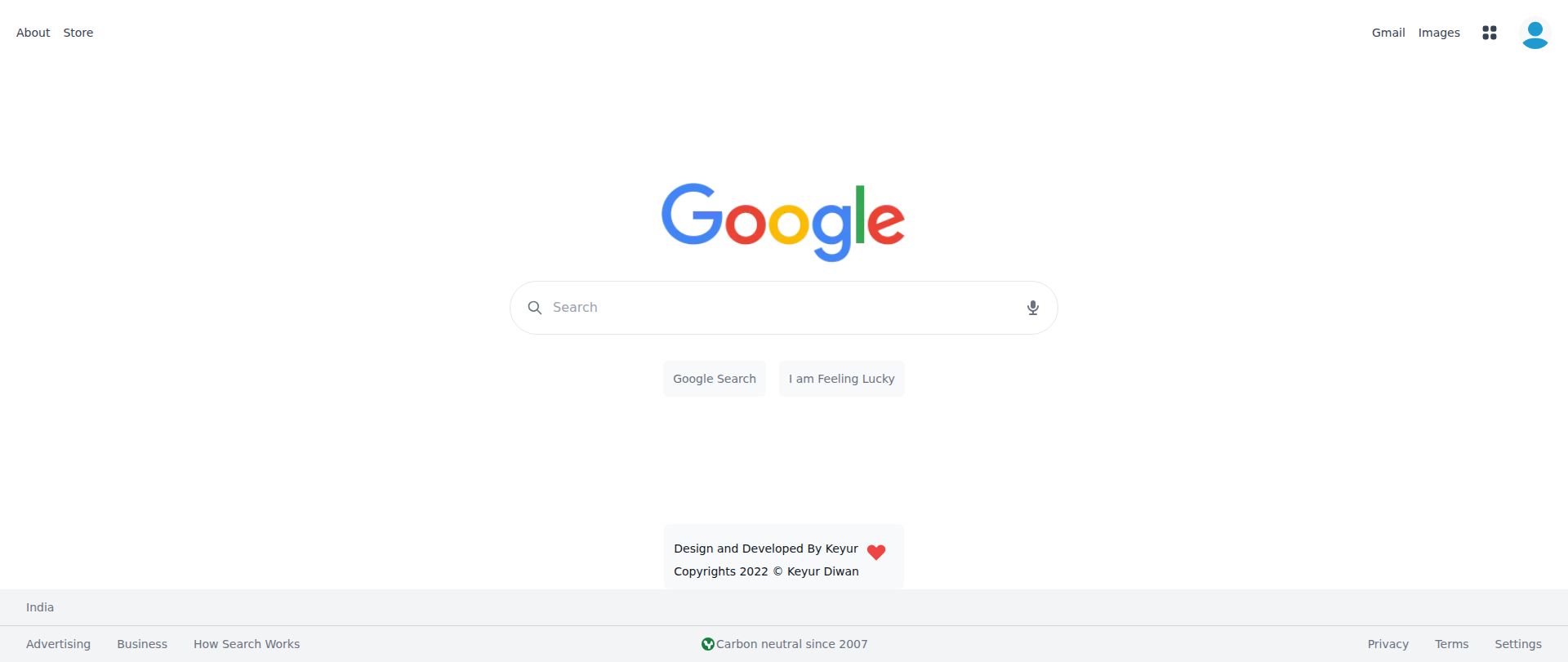 Screenshot of googleclone-five.vercel.app