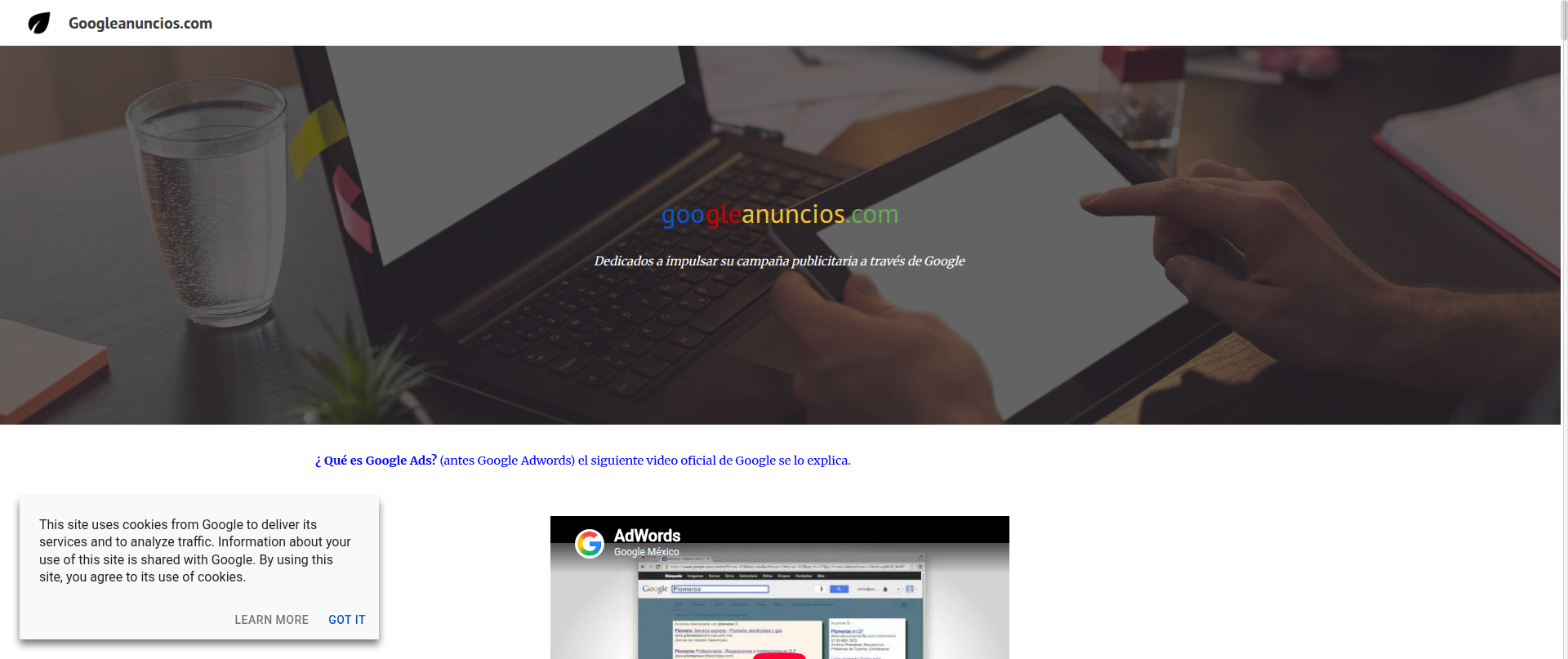 Screenshot of googleanuncios.com