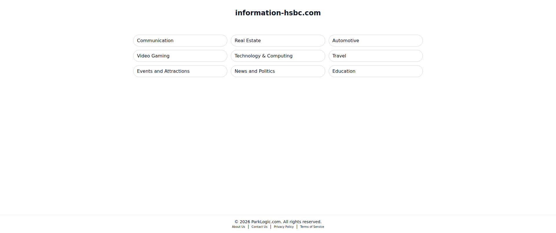 Screenshot of information-hsbc.com