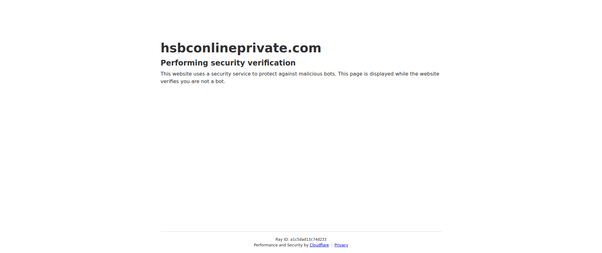 Screenshot of hsbconlineprivate.com