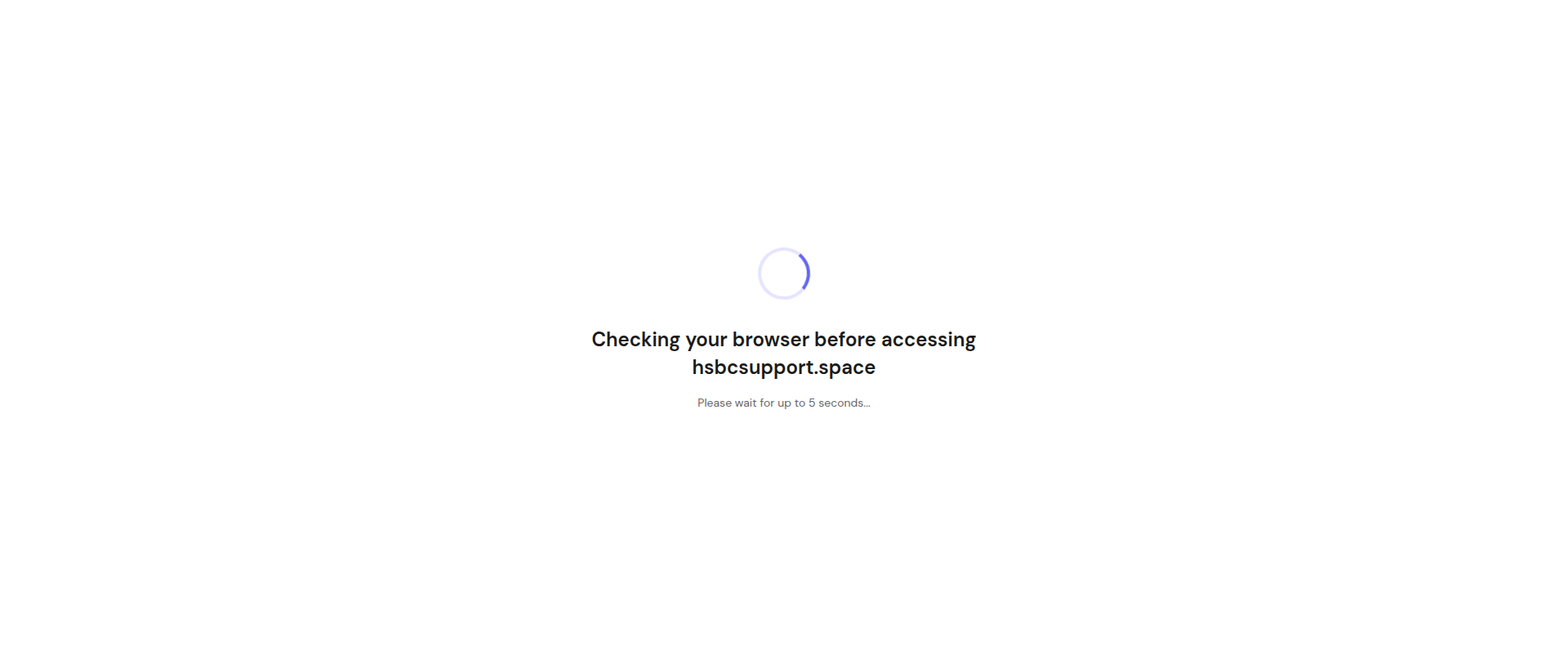 Screenshot of hsbcsupport.space