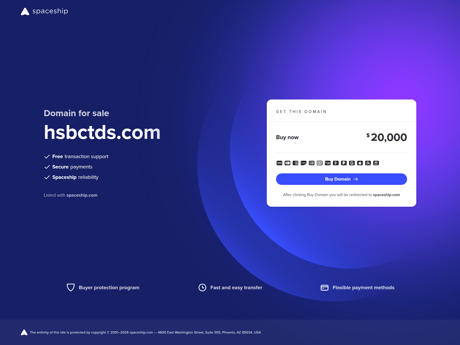 Screenshot of hsbctds.com