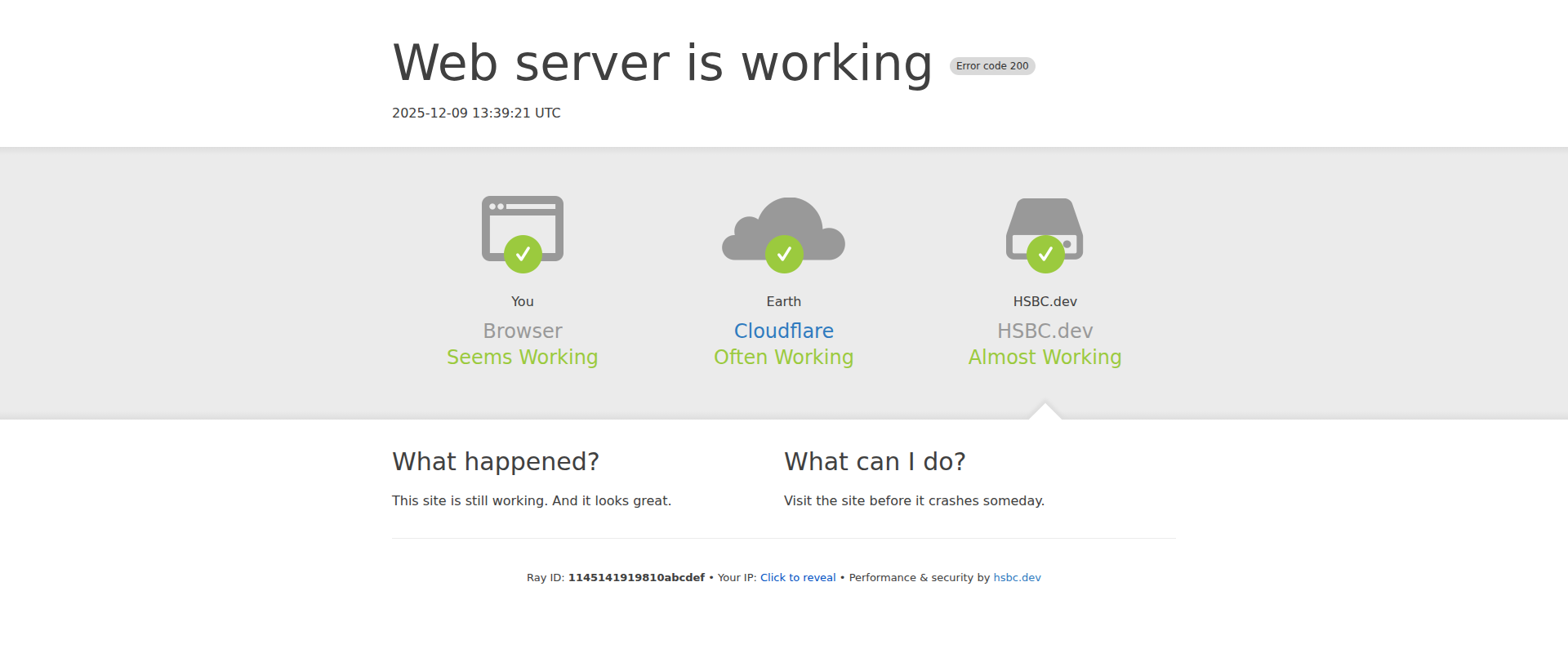 Screenshot of hsbc.dev
