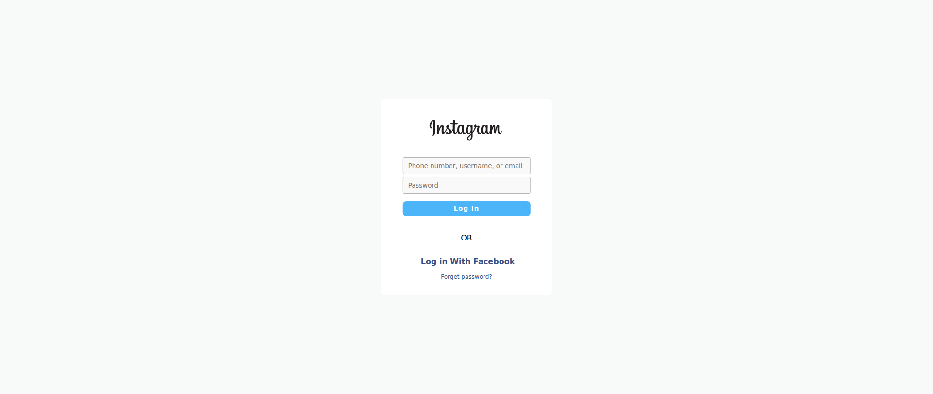 Screenshot of support-instagram.github.io
