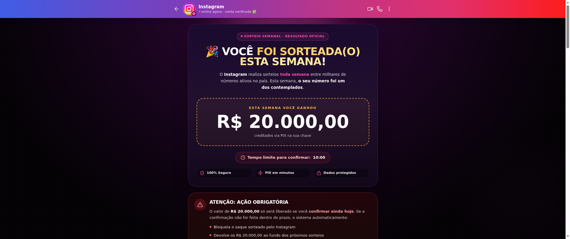 Screenshot of saque-instagram.com