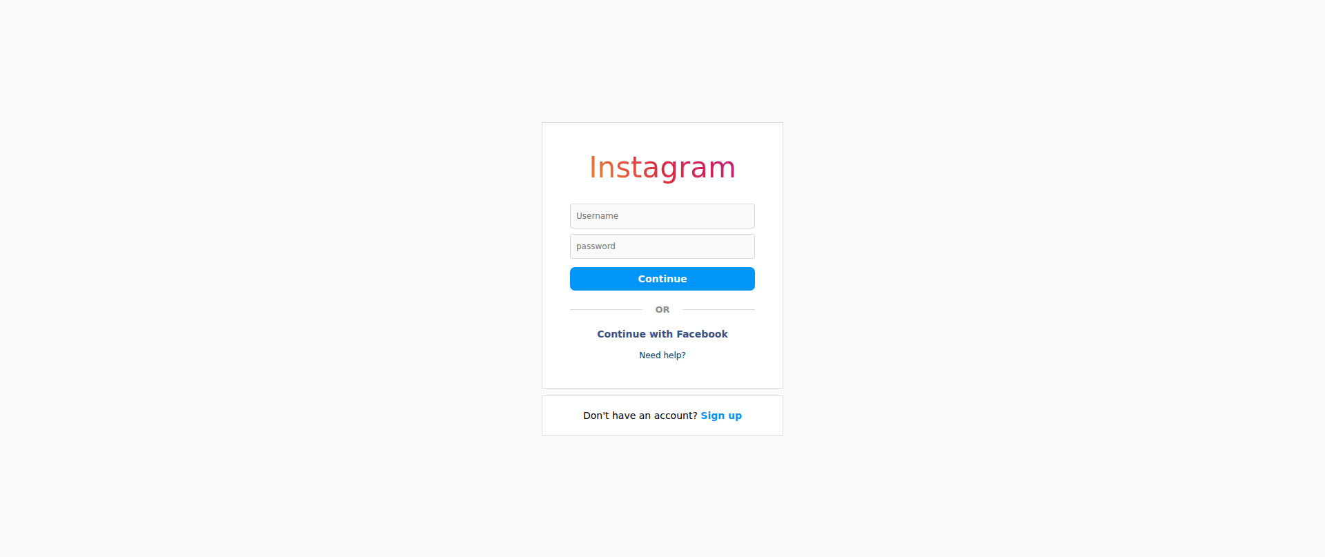 Screenshot of instagram-lilac-two.vercel.app