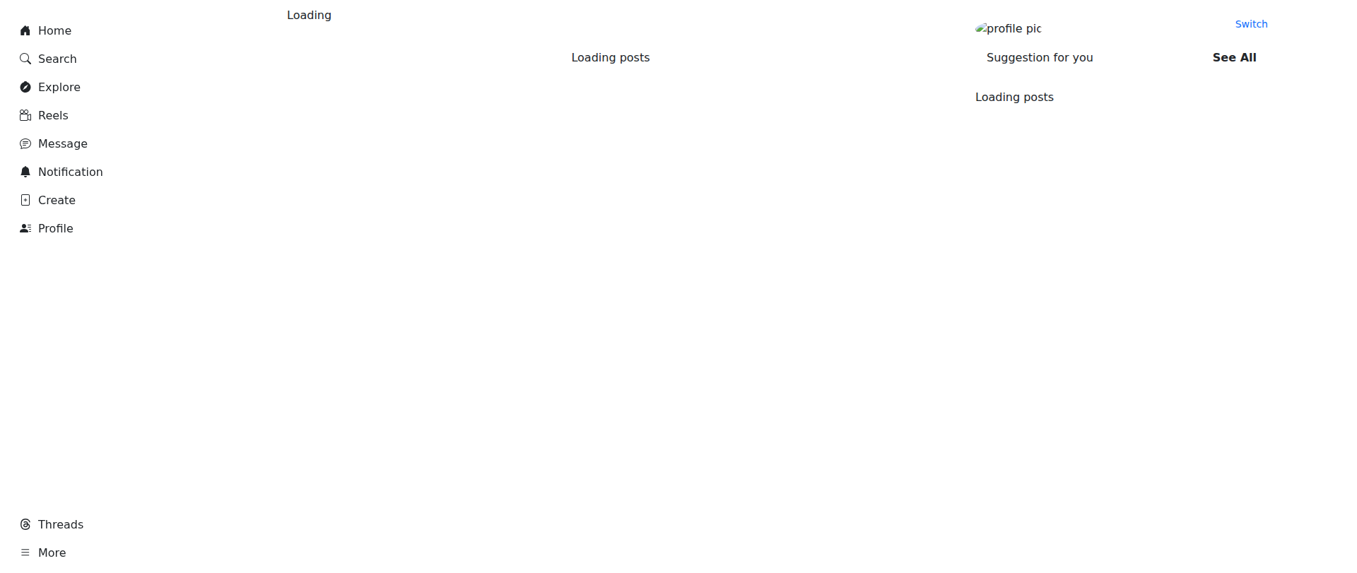 Screenshot of instagram-clone-delta-two.vercel.app
