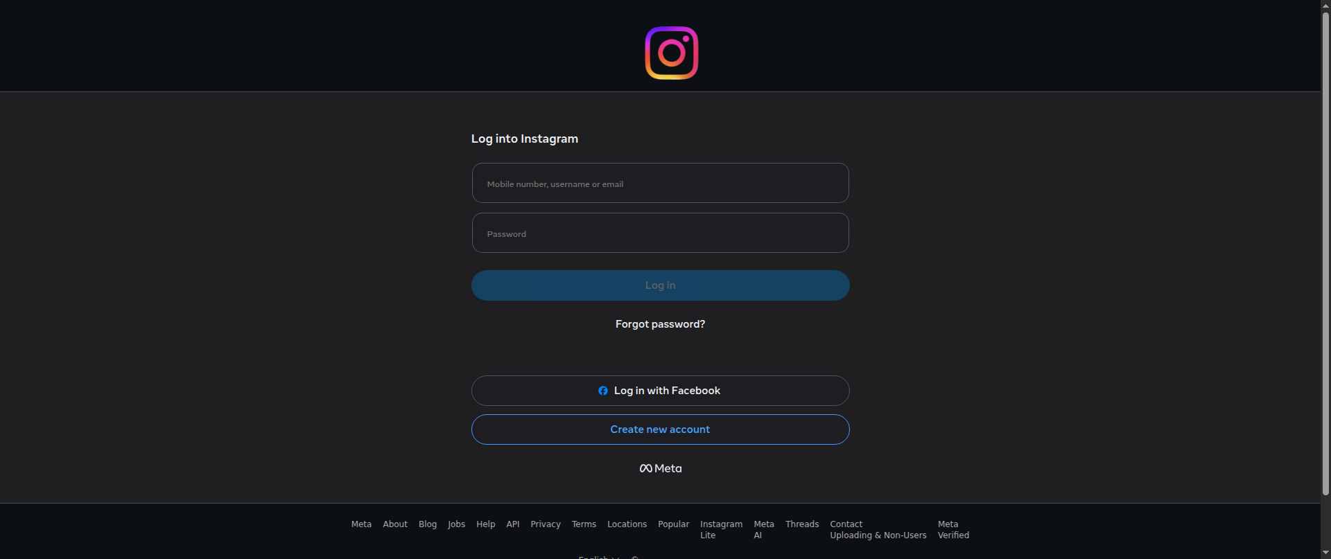 Screenshot of meta-login-instagram.github.io