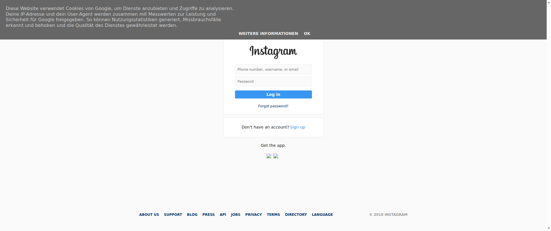 Screenshot of instagramlogin910.blogspot.com