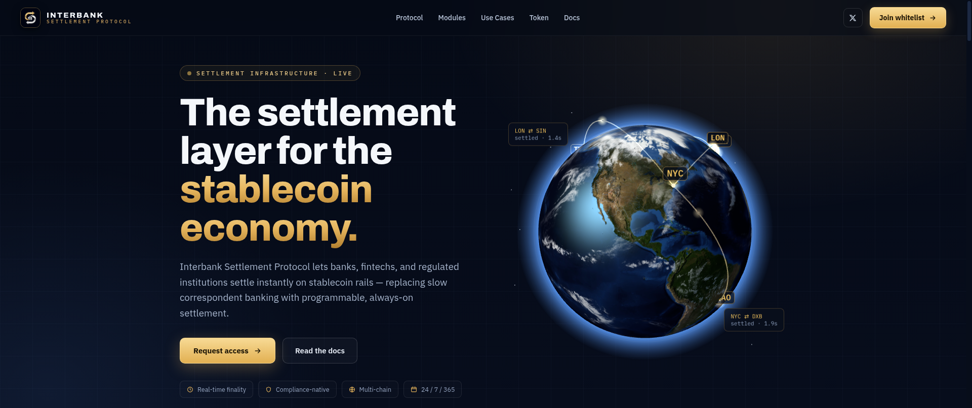 Screenshot of interbankprotocol.xyz