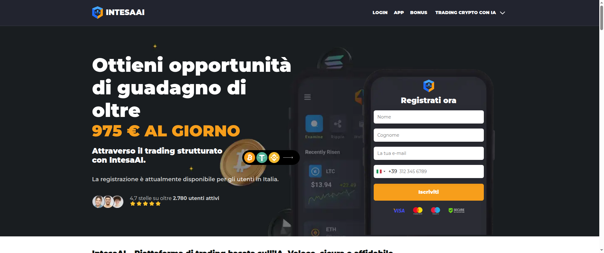 Screenshot of intesaai.com