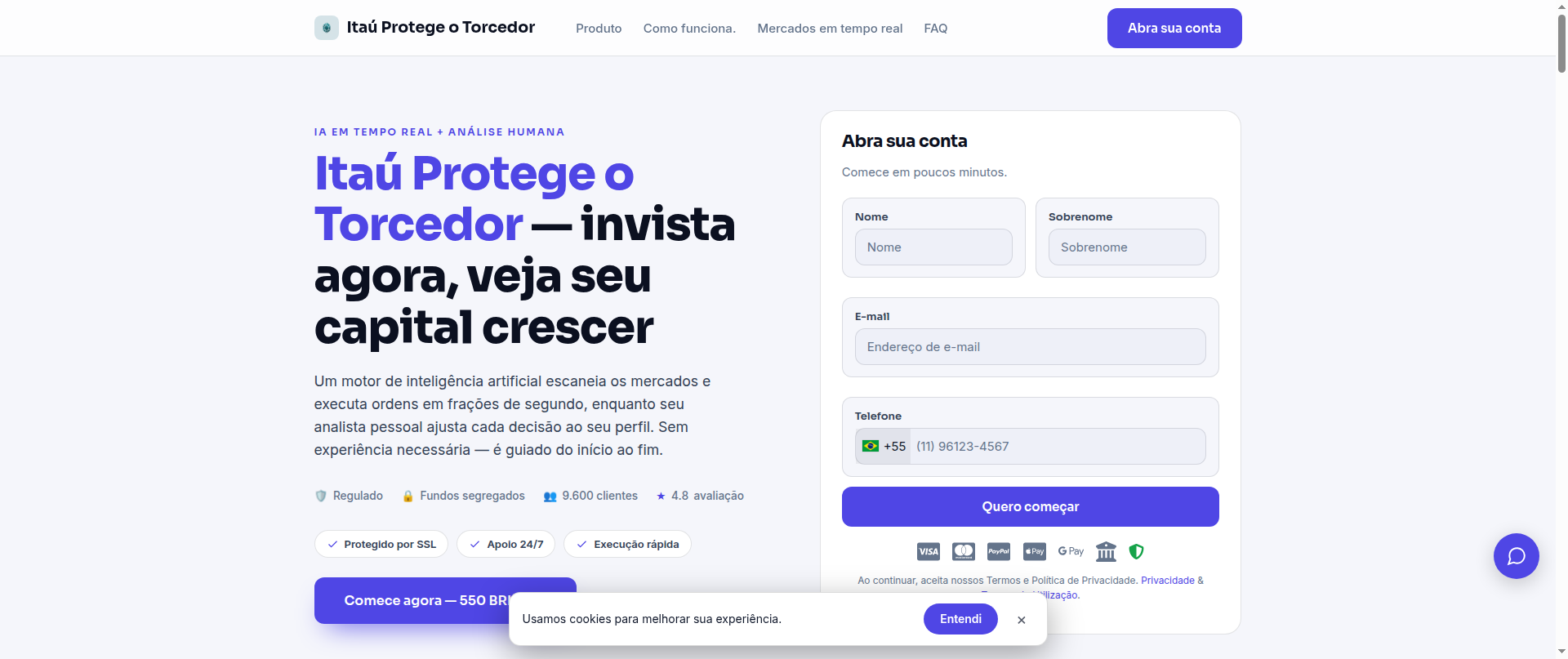 Screenshot of itau-protege-o-torcedor.top