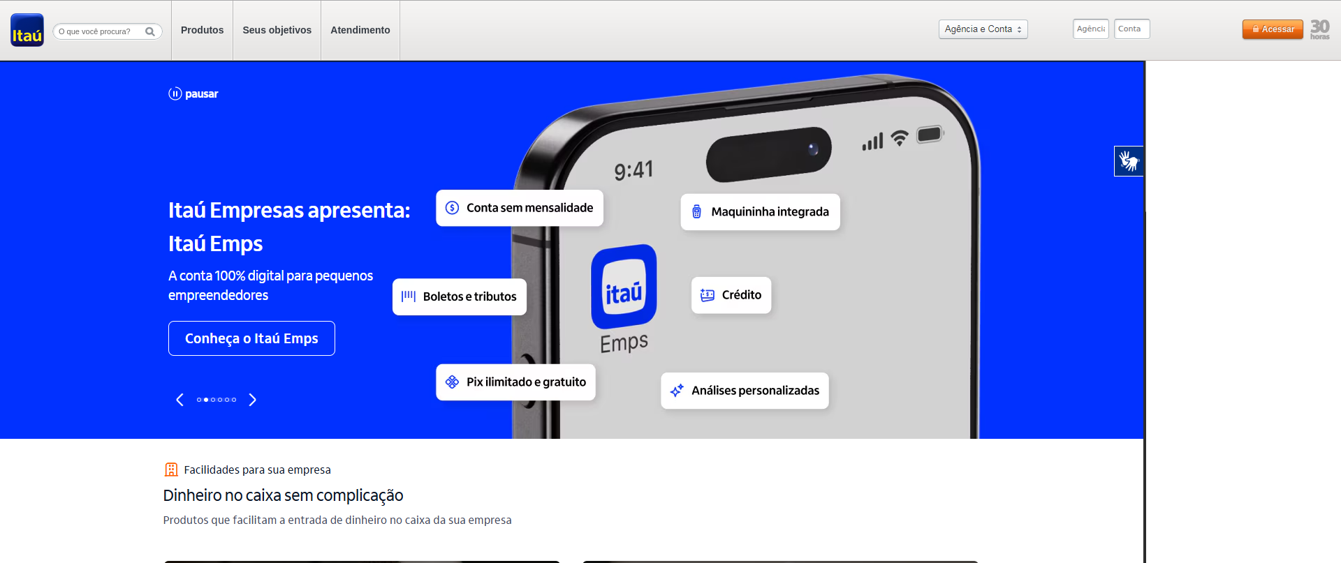 Screenshot of itauempresas30horas.likescandy.com