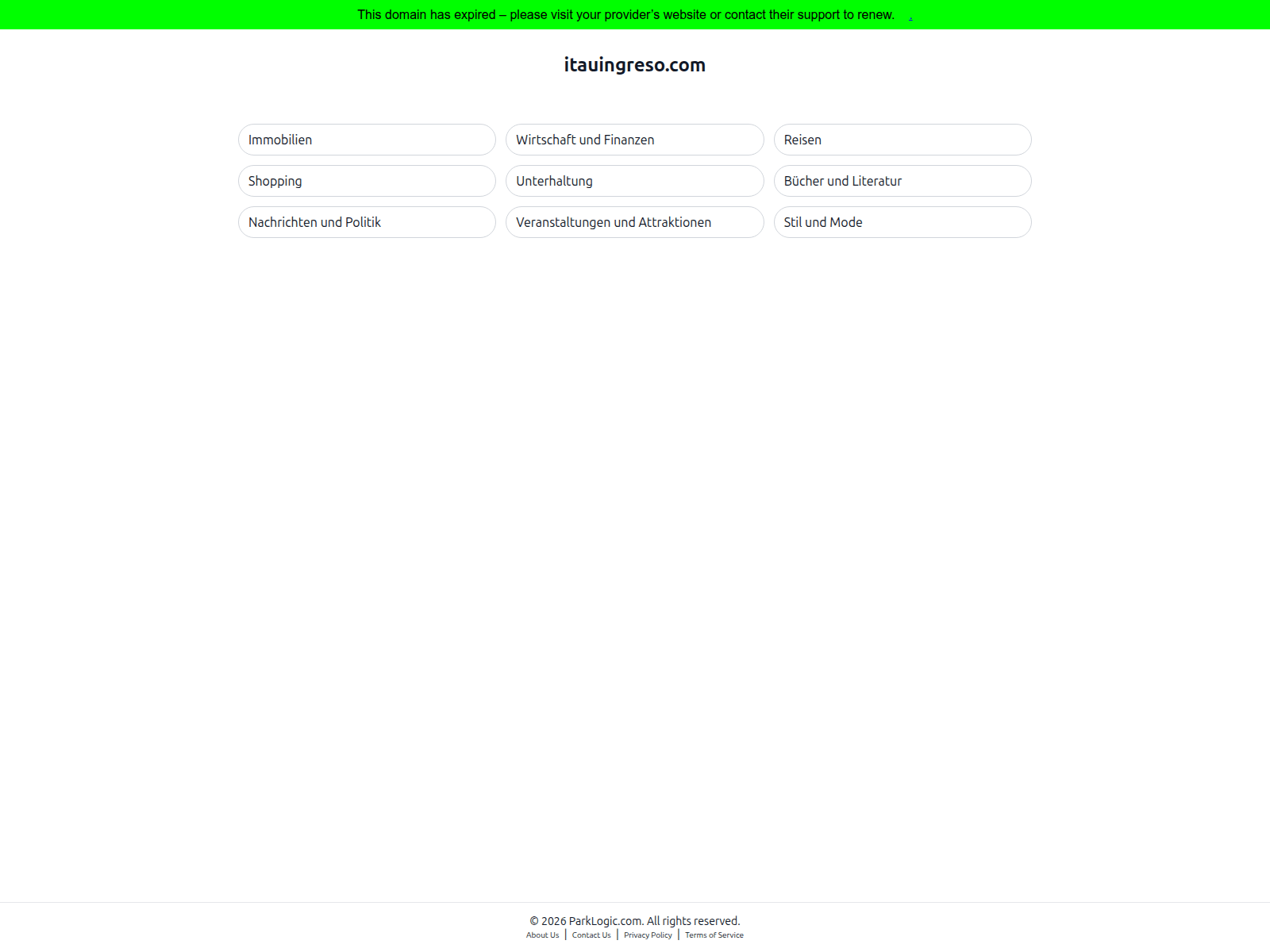 Screenshot of itauingreso.com