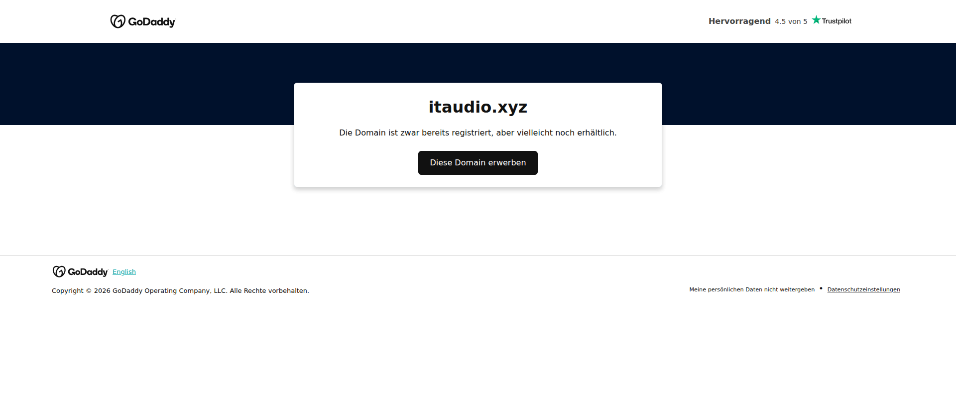 Screenshot of itaudio.xyz