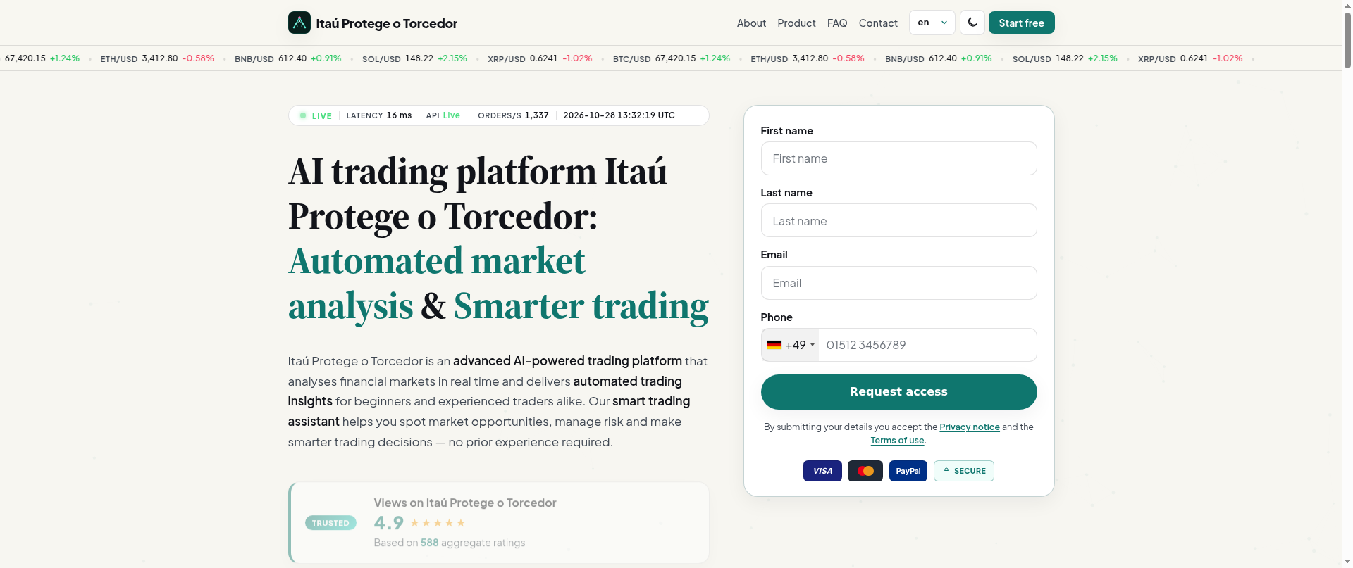 Screenshot of itauprotegeotorcedor.com