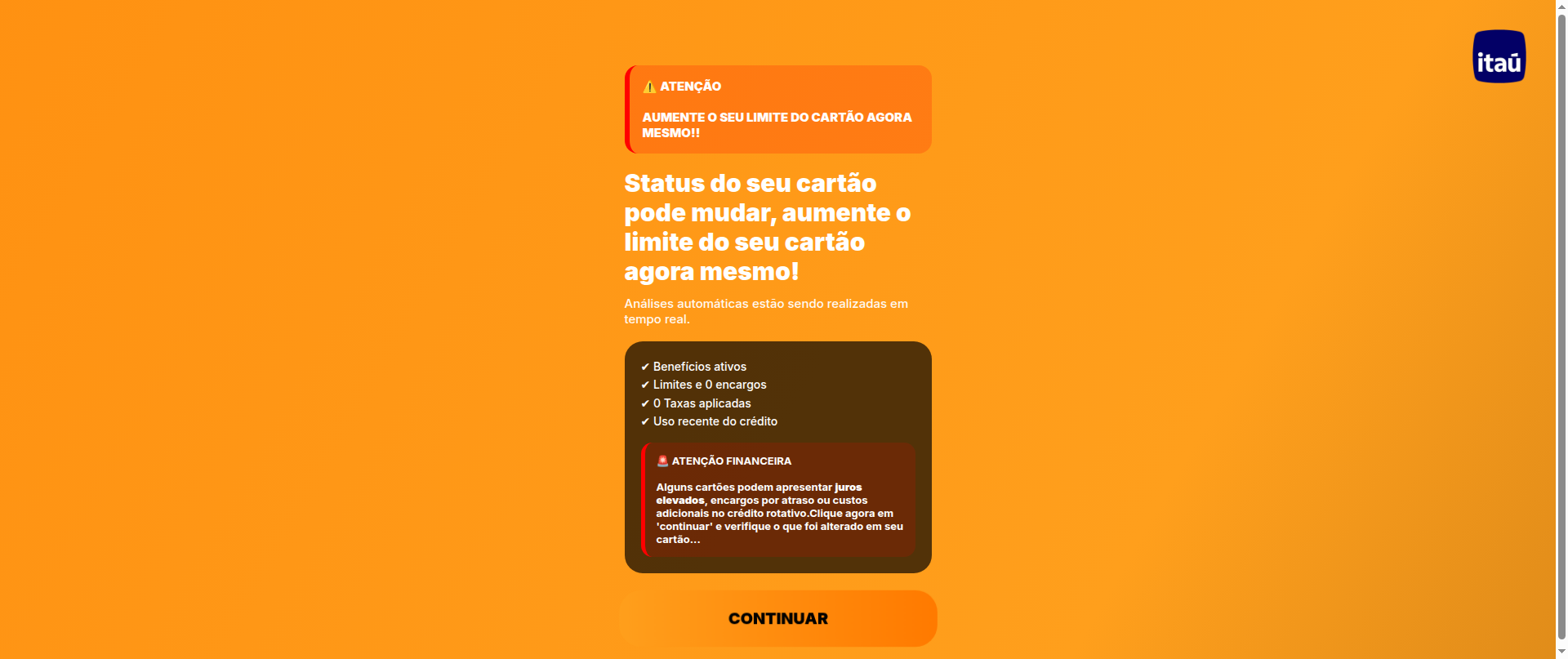Screenshot of itau-com.vercel.app