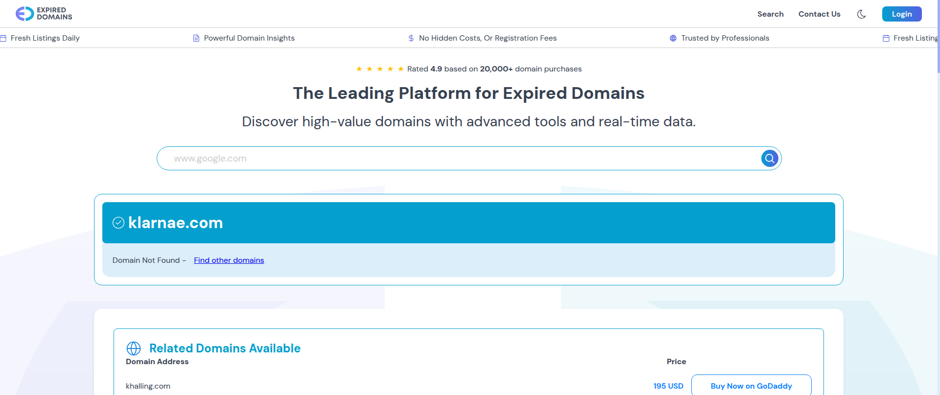 Screenshot of klarnae.com