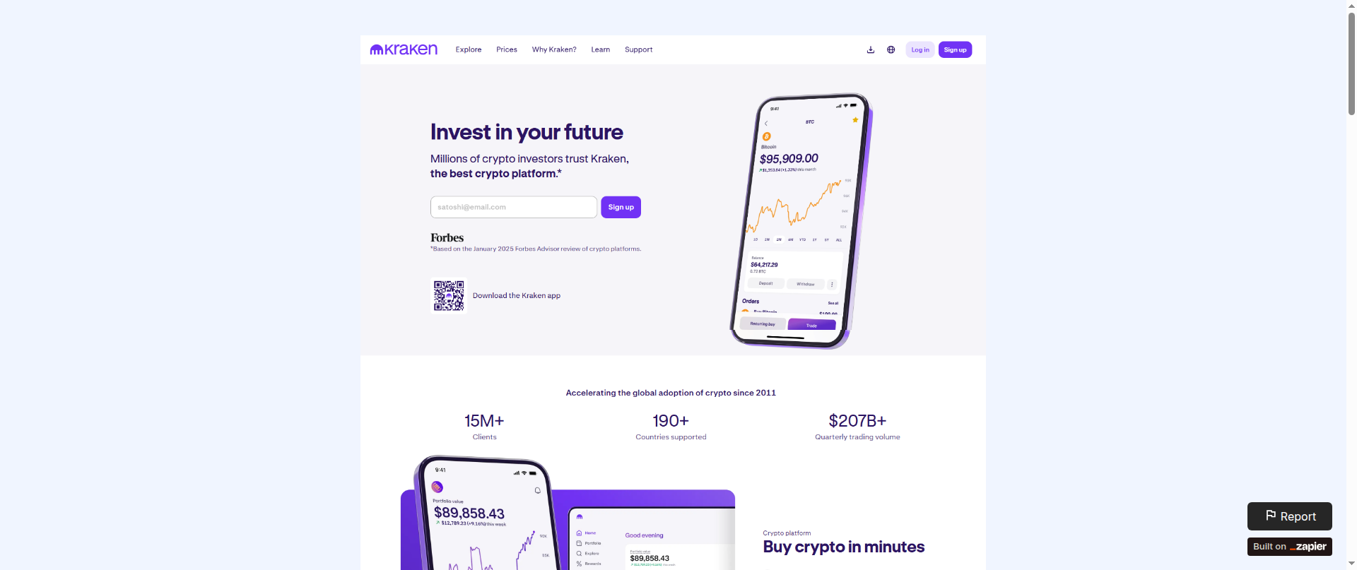 Screenshot of web-kraken-start.zapier.app