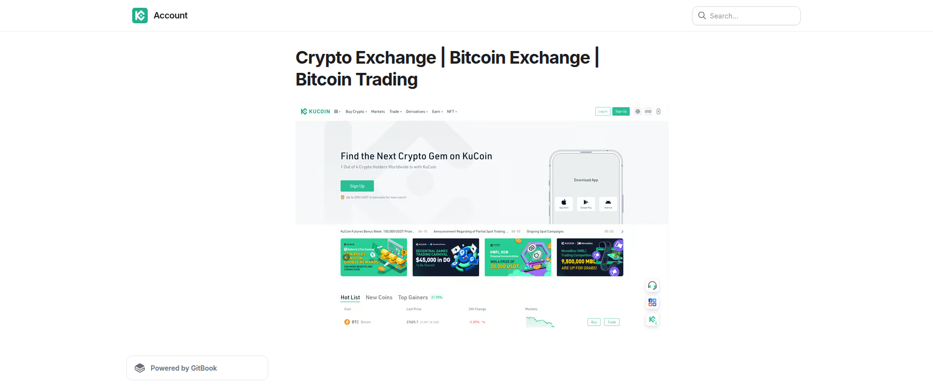 Screenshot of kucoinloginab.gitbook.io