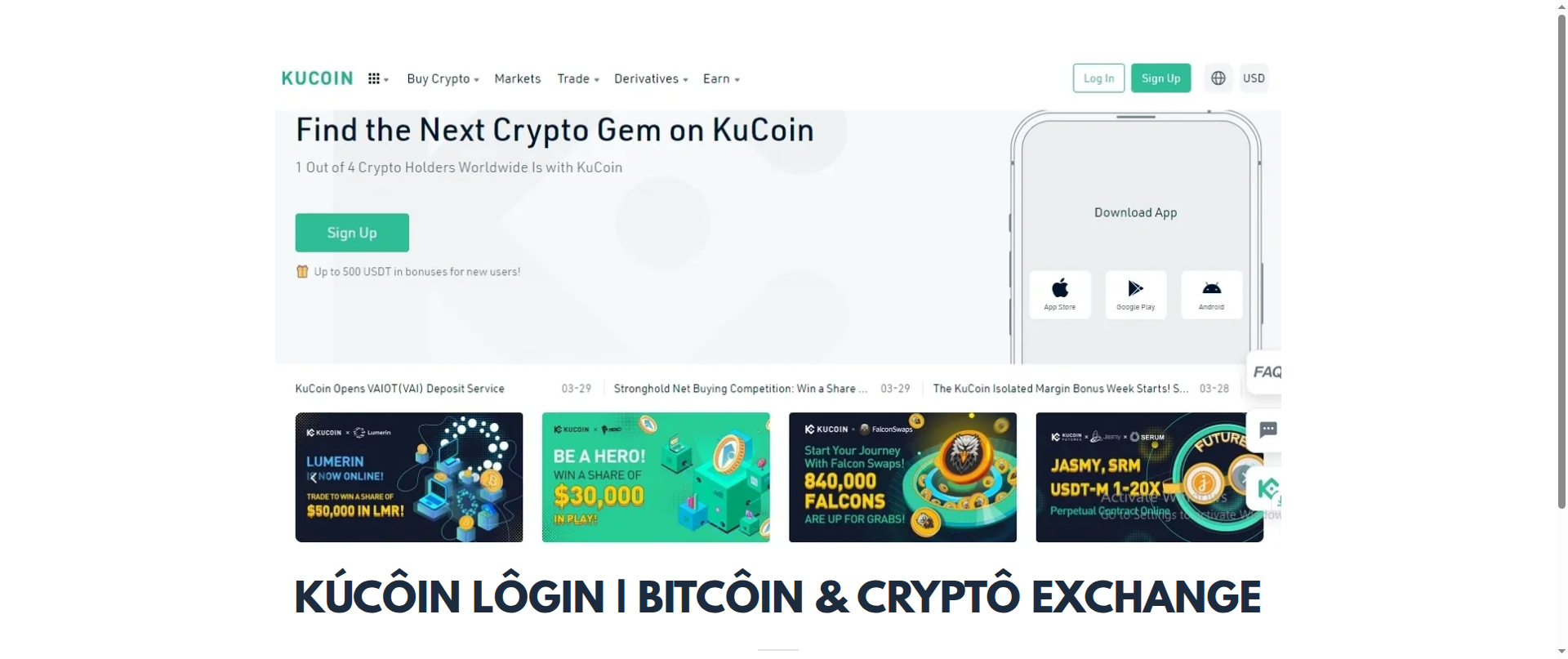 Screenshot of kucoinlogin_us.godaddysites.com