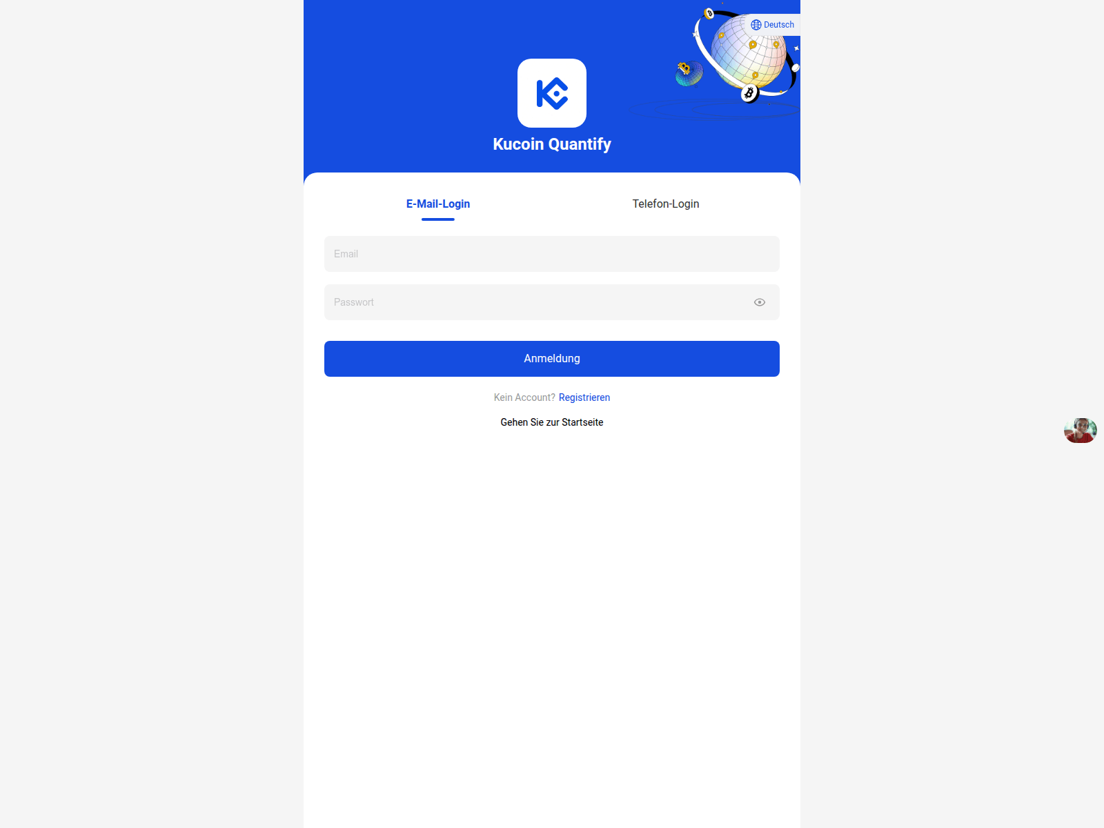 Screenshot of kucoinquantify.com
