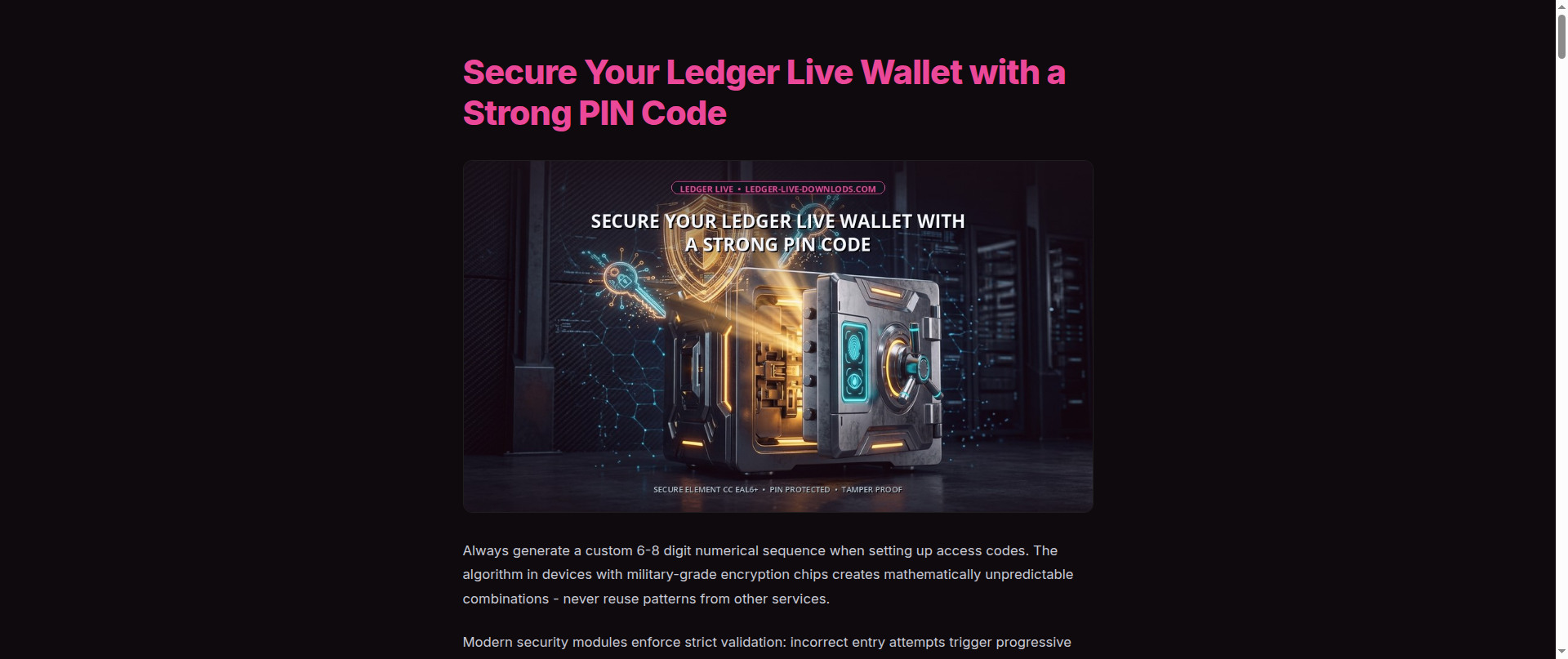 Screenshot of ledger-live-downlods.com