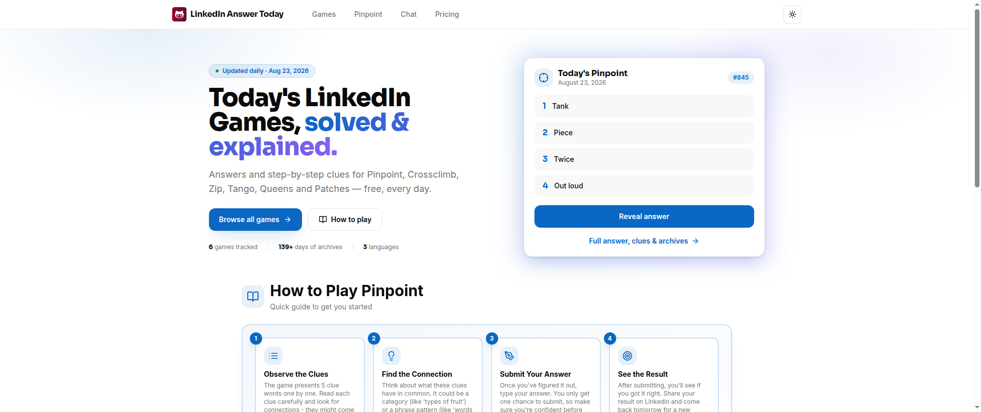 Screenshot of linkedin-answer.pages.dev