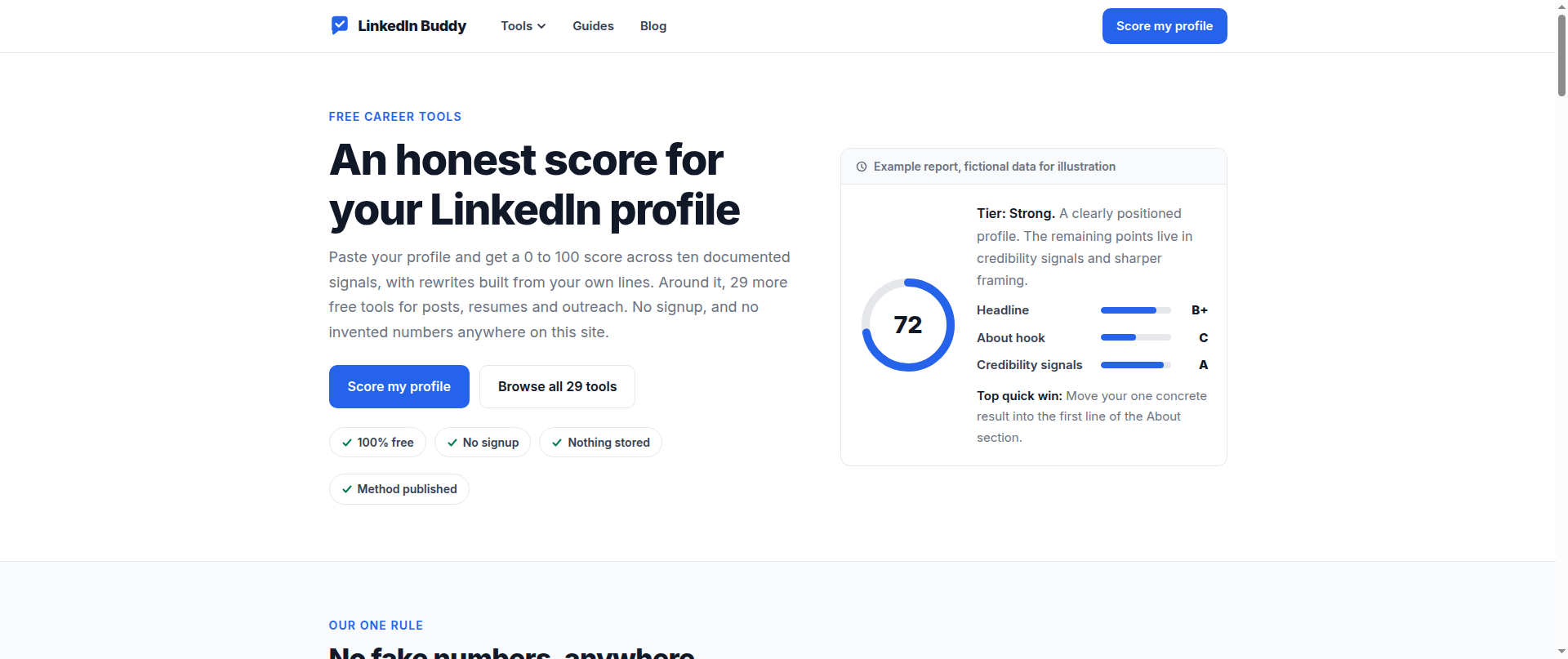 Screenshot of linkedin-buddy.com