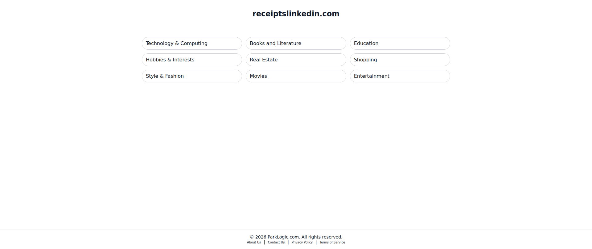 Screenshot of receiptslinkedin.com