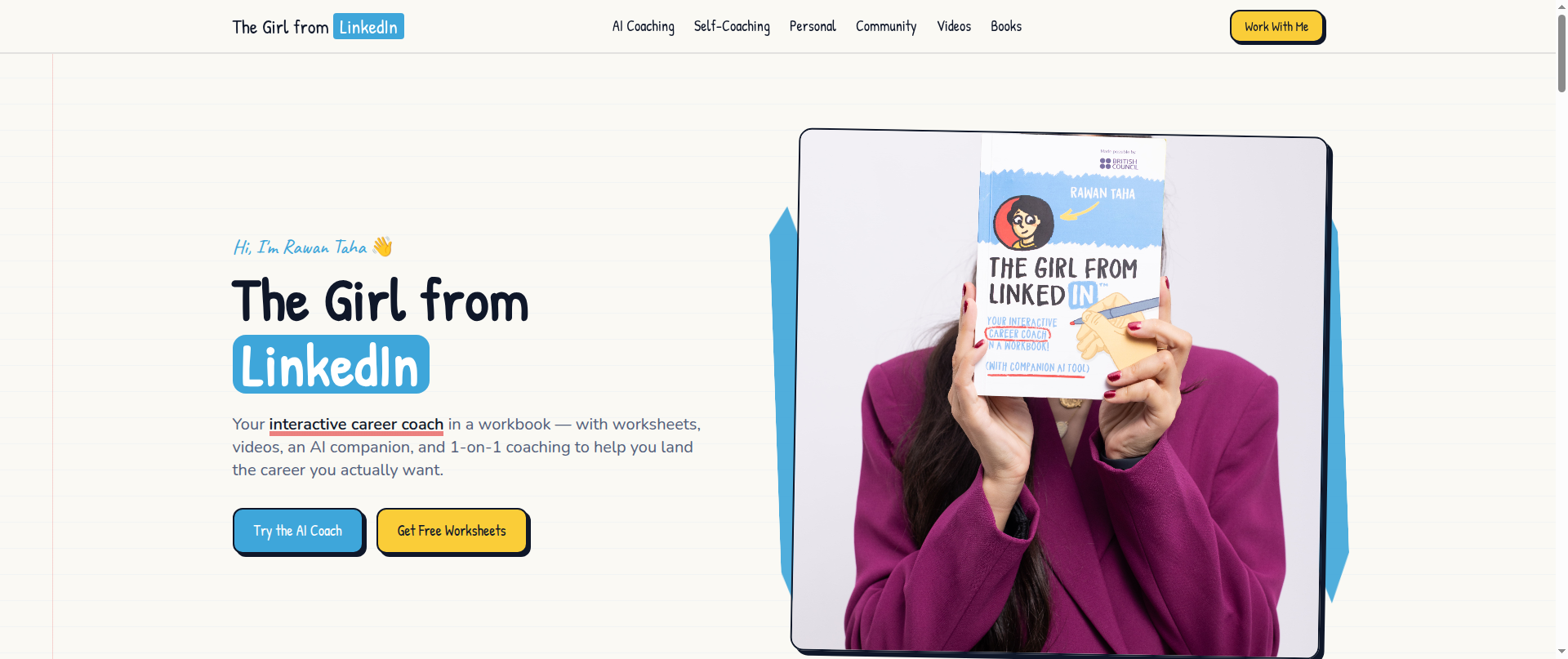 Screenshot of girlfromlinkedin.com
