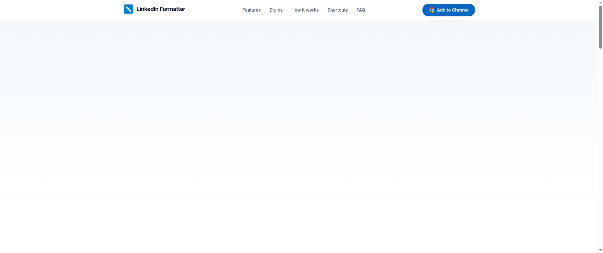 Screenshot of linkedin-formatter.org