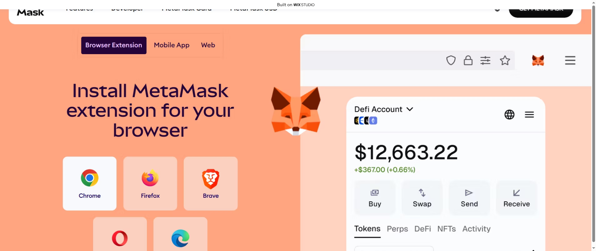 Screenshot of metamaskcdn.wixstudio.com