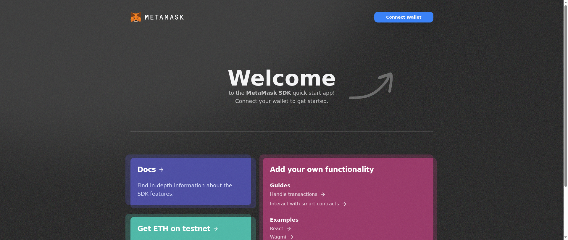 Screenshot of metamask-wagmi-demo.vercel.app