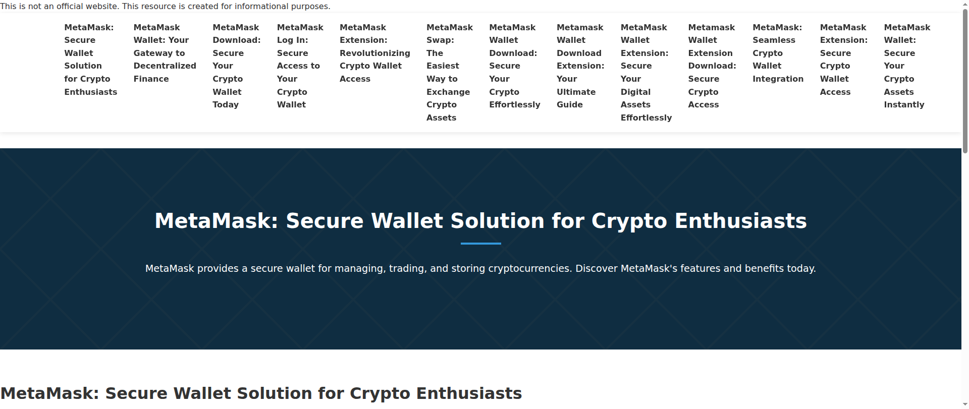 Screenshot of wallet.web-metamask.to