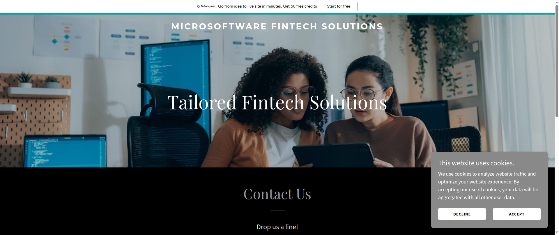 Screenshot of microsoftwarefintech.com