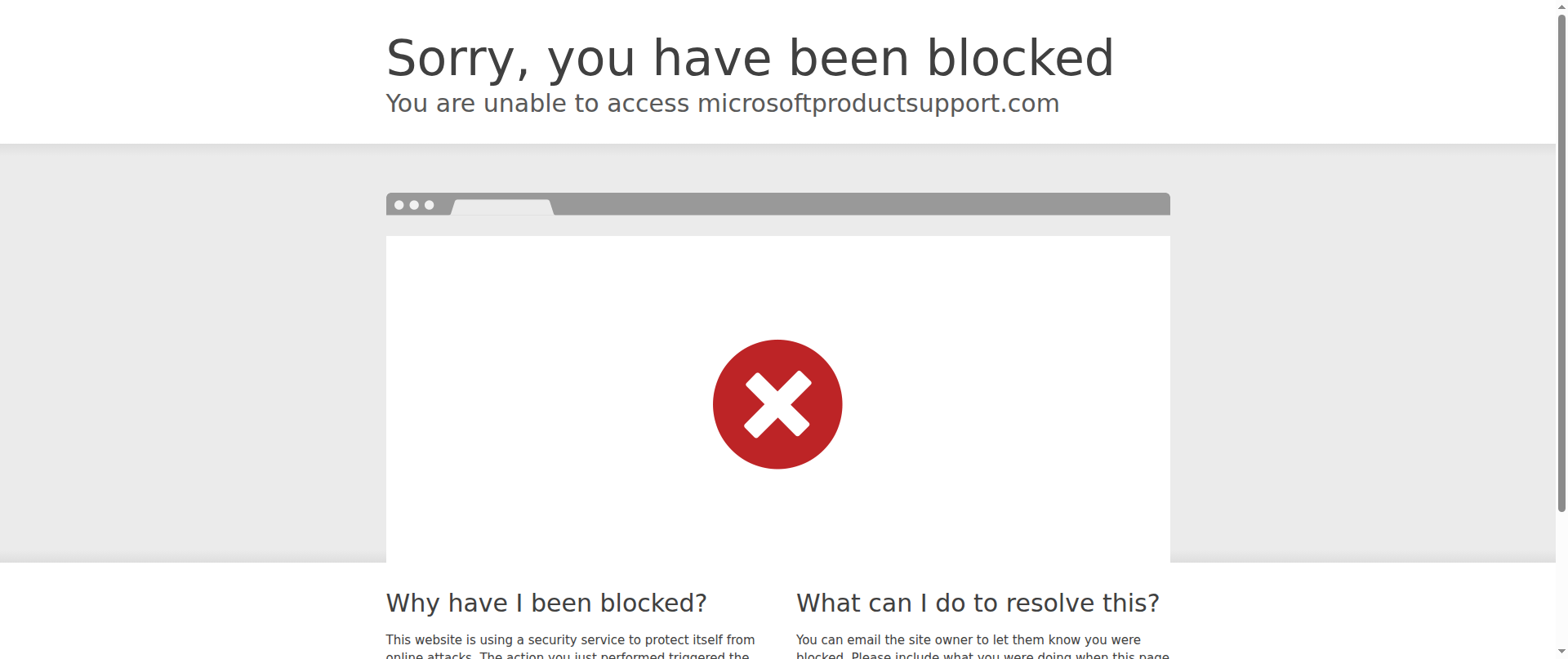 Screenshot of microsoftproductsupport.com