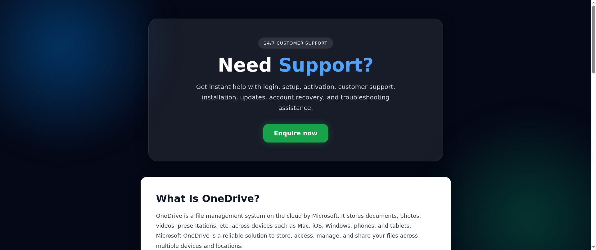 Screenshot of us-onedrive.support