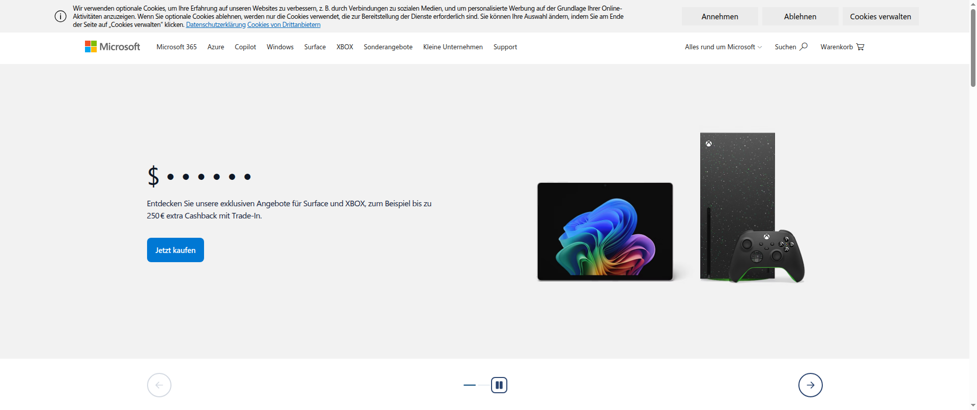Screenshot of microsoftidentity.com