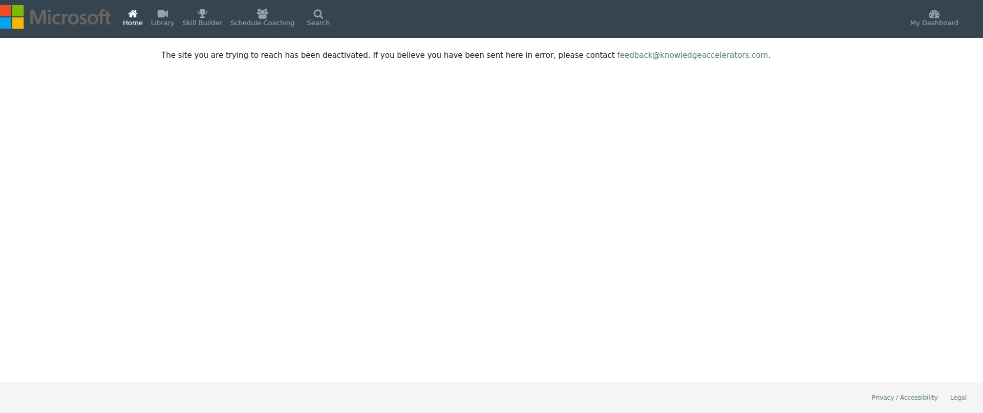 Screenshot of microsoft.empowerbydxc.com
