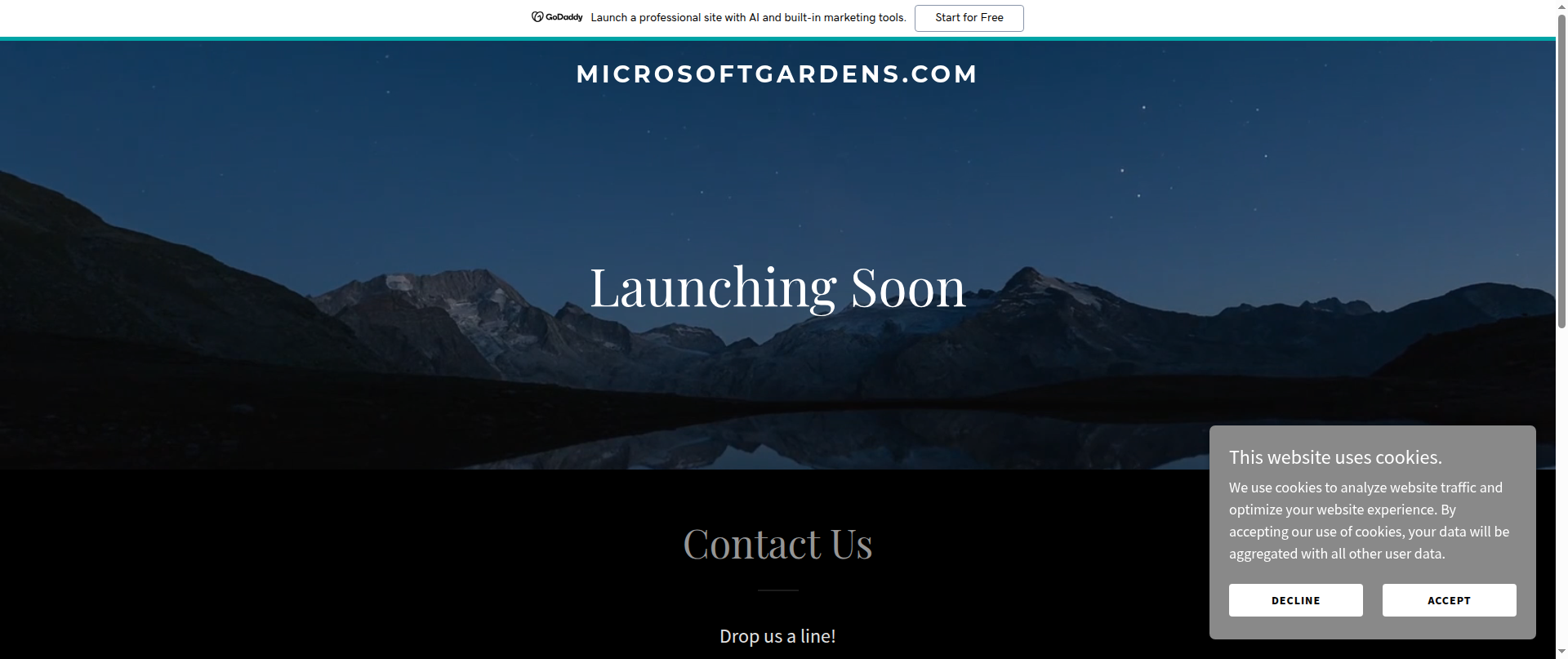 Screenshot of microsoftgardens.com