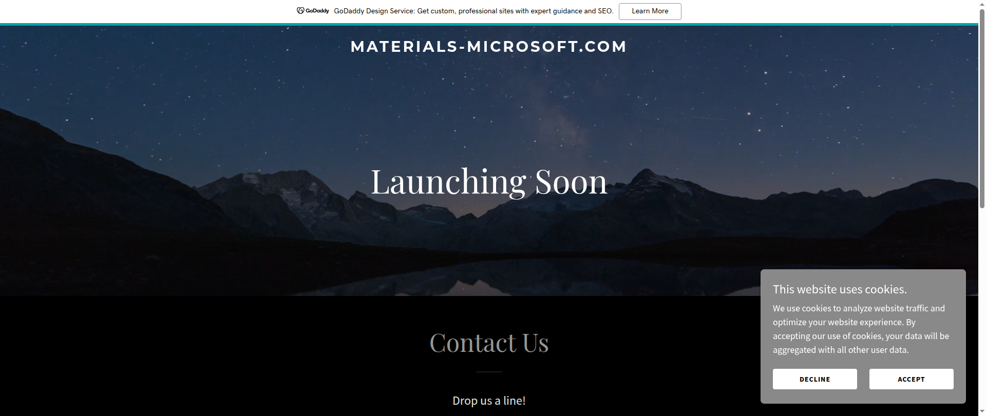 Screenshot of materials-microsoft.com