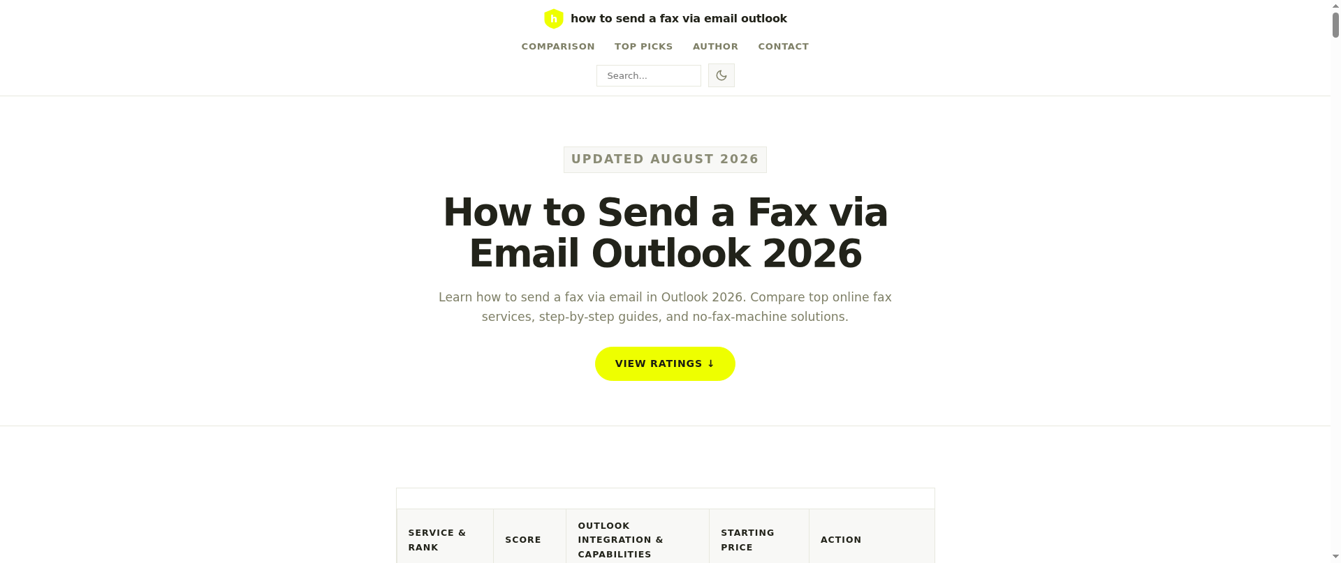 Screenshot of how-to-send-a-fax-via-email-outlook.com