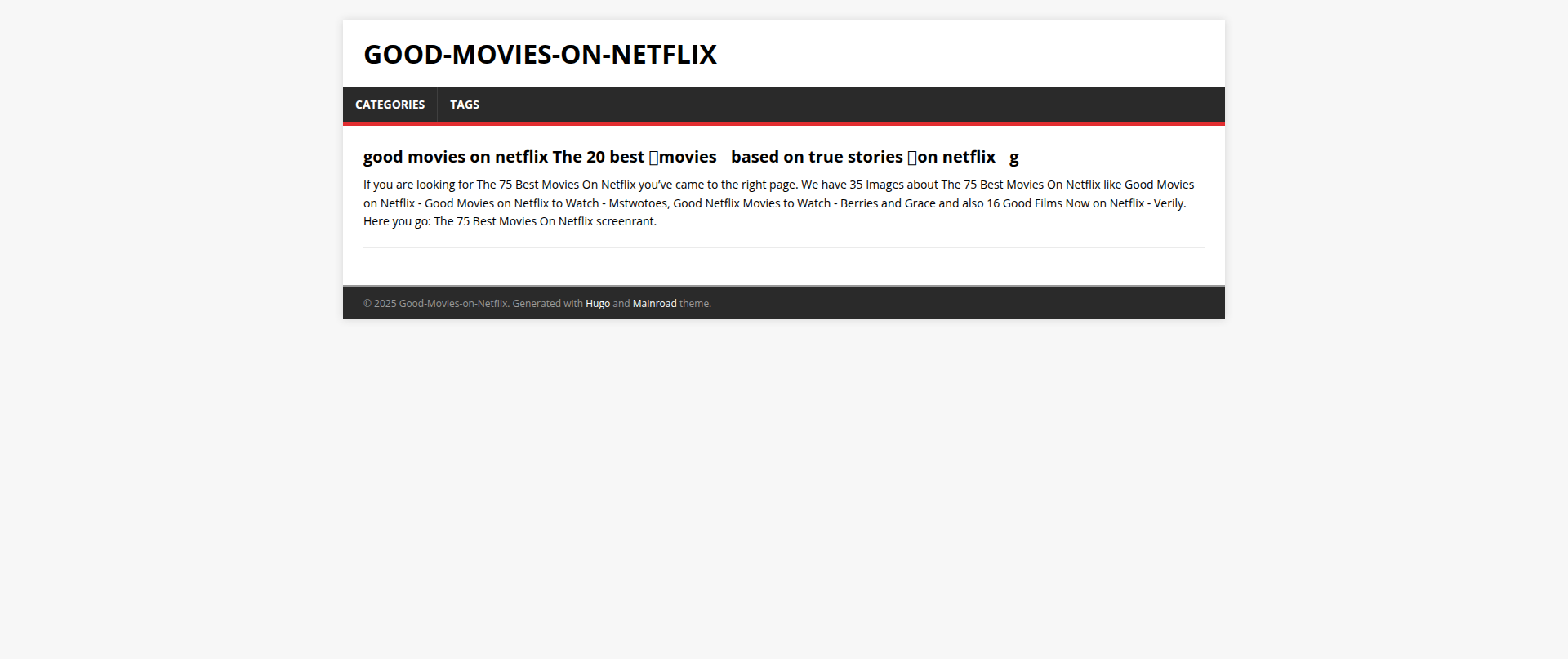 Screenshot of good-movies-on-netflix.pages.dev