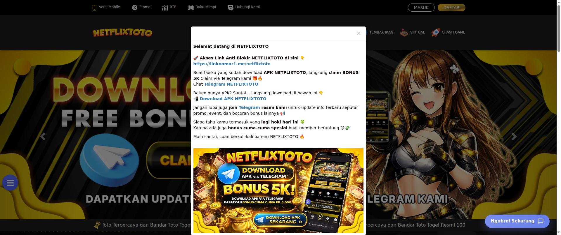 Screenshot of netflixtotoakses.com